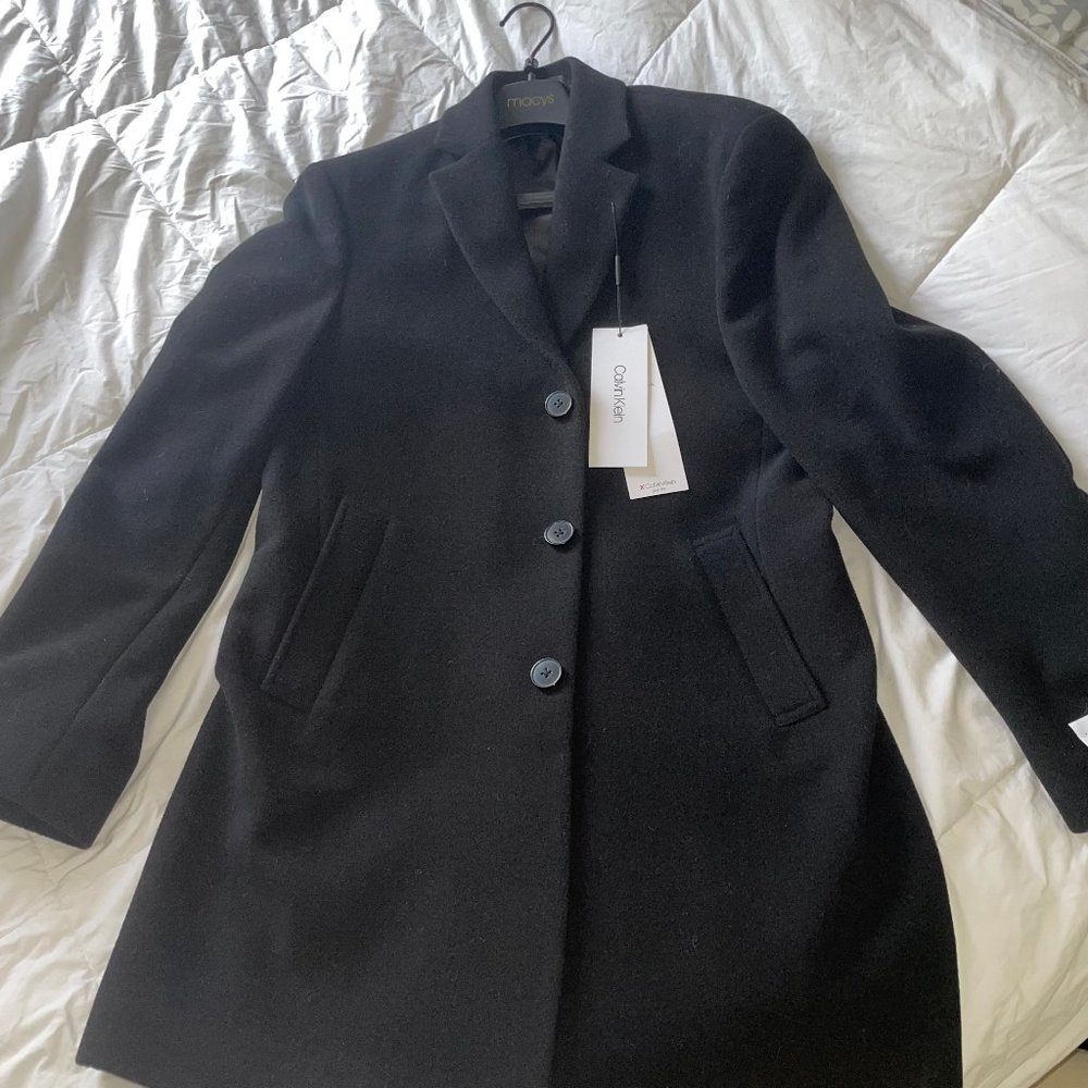 Calvin Klein - Slim Fit - Men's Topcoat - 38 Reg - Black